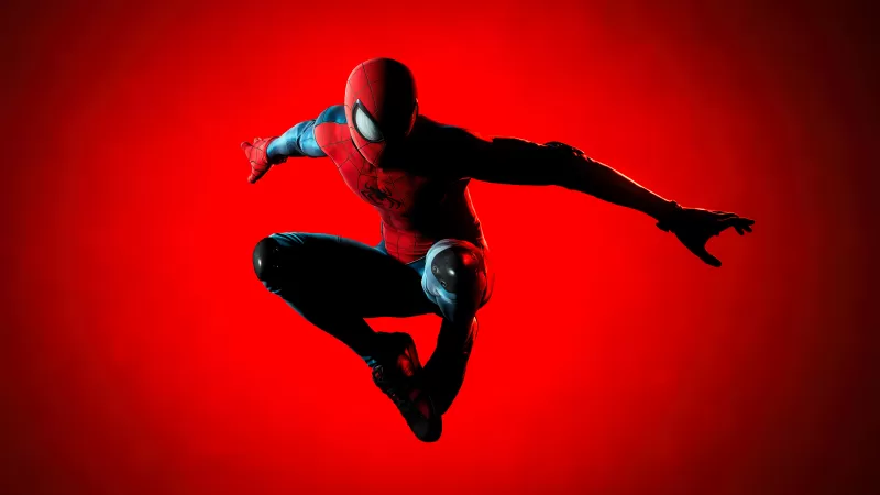 Spider-Man, Marvel Superheroes, Red background, Marvel Comics