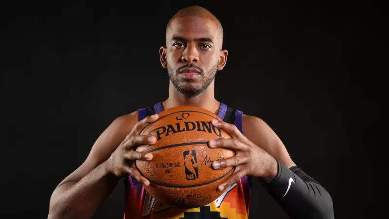 Chris Paul, NBA, CP3, Basketball player, Phoenix Suns, 4K, Black background