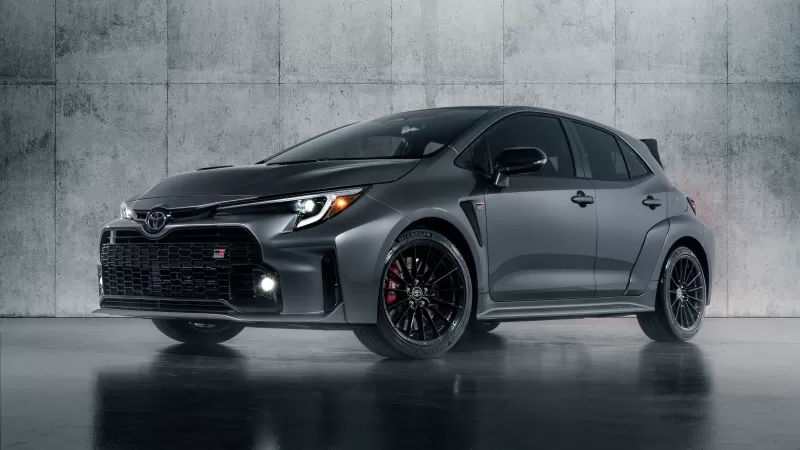 Toyota GR Corolla Circuit Edition, Grey hot hatch, Concrete studio, 2023 wallpaper