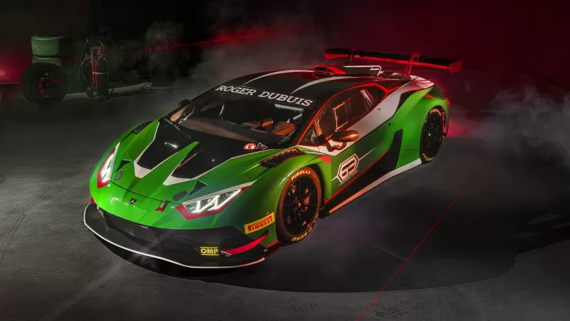 Lamborghini Huracán GT3 EVO2, Lamborghini Squadra Corse, Race track, Race cars, 2022