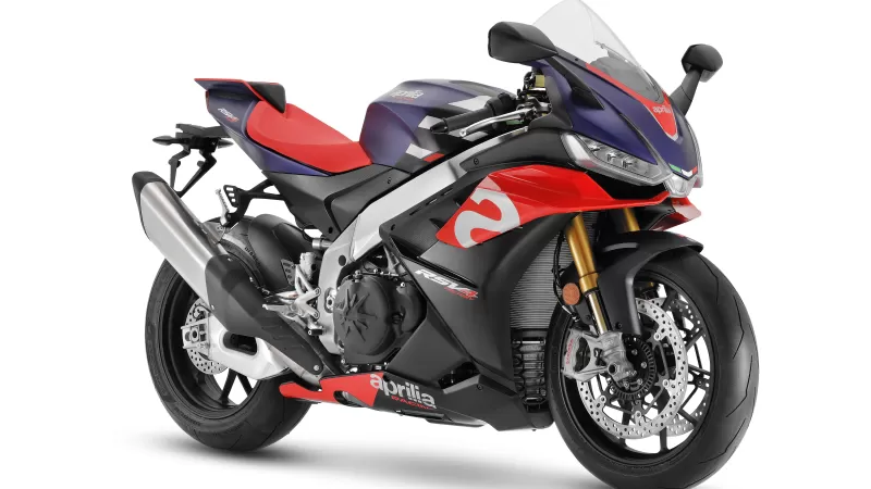 Aprilia RSV4 1100 Factory, Sports bikes, 2022, White background, 5K, 8K