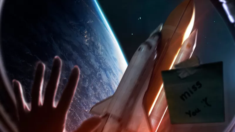 Miss you wallpaper, Astronaut window, Space shuttle and Earth