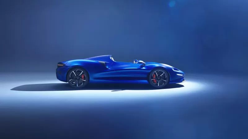 McLaren Elva, Sports cars, Blue, 5K, 8K