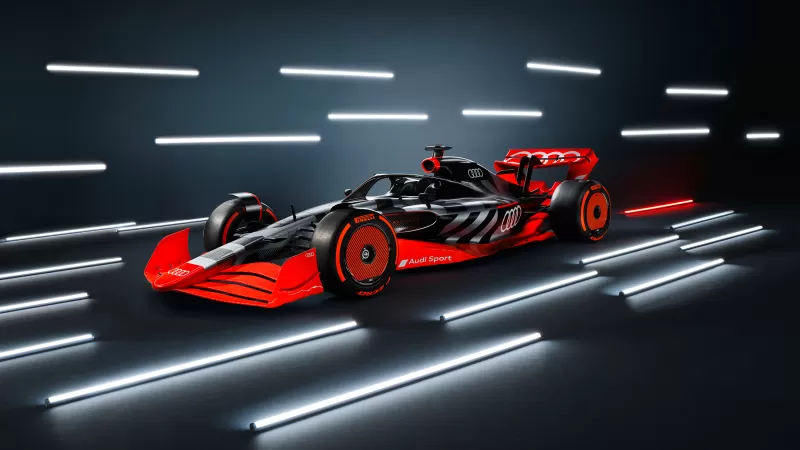 Audi F1 launch livery, Formula E racing car, 5K, 2022, 5K