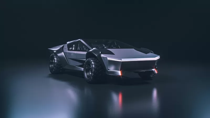 Tesla Cybertruck, Concept cars, Dark background