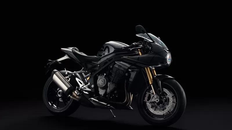 Triumph Speed Triple 1200 RR Bond Edition, AMOLED wallpaper 8K