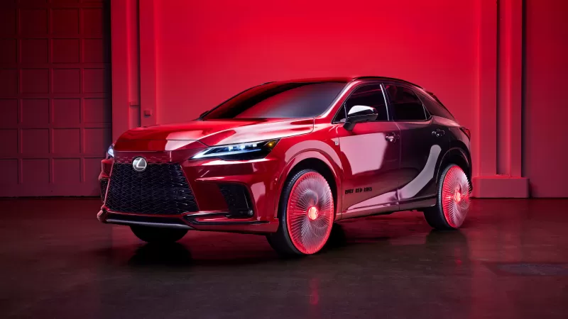 Lexus RX 500h F SPORT Ruby Red Rims, 2022, 5K, 8K