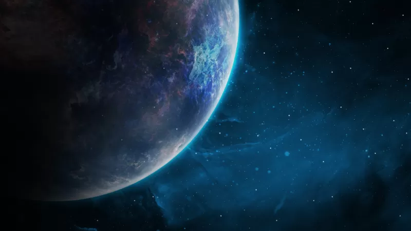 Deep space nebula, Blue planet wallpaper, Stars