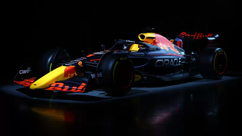Red Bull RB18, Red Bull Racing RB18, 2022 Formula One World Championship, F1 Cars, Black background, 5K
