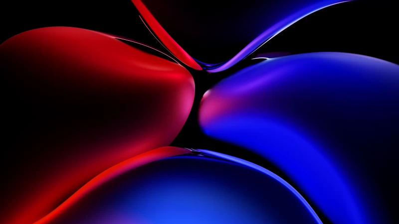 Black background Metallic shapes, 3D background AMOLED, 5K