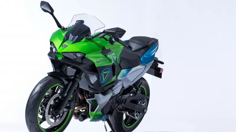 Kawasaki Ninja HEV, Electric Sports bikes, Hybrid bikes, 5K, White background