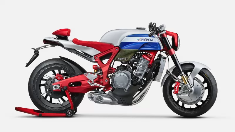 MV Agusta 921 S Concept, Cafe racer, Tricolore, White background, 2023, 5K wallpaper