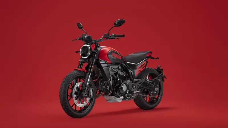 Ducati Scrambler Full Throttle, 2023, Red background