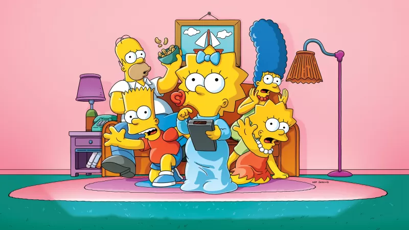 The Simpsons, Simpson family, Homer Simpson, Marge Simpson, Bart Simpson, Lisa Simpson, Maggie Simpson, Cartoon, TV series