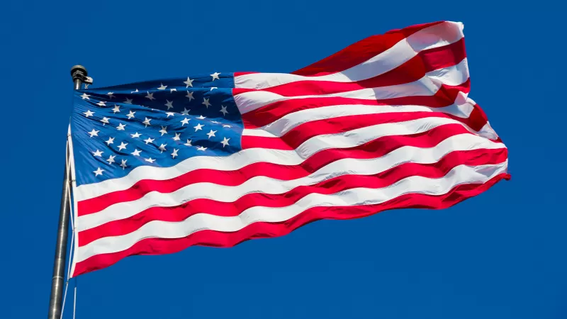 Flag of USA, Blue Sky, American flag, Flag of the United States, National flag, 5K