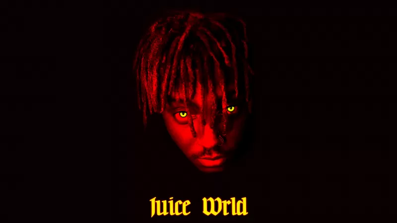 Juice Wrld, Black background, American rapper, American singer, 5K, 8K