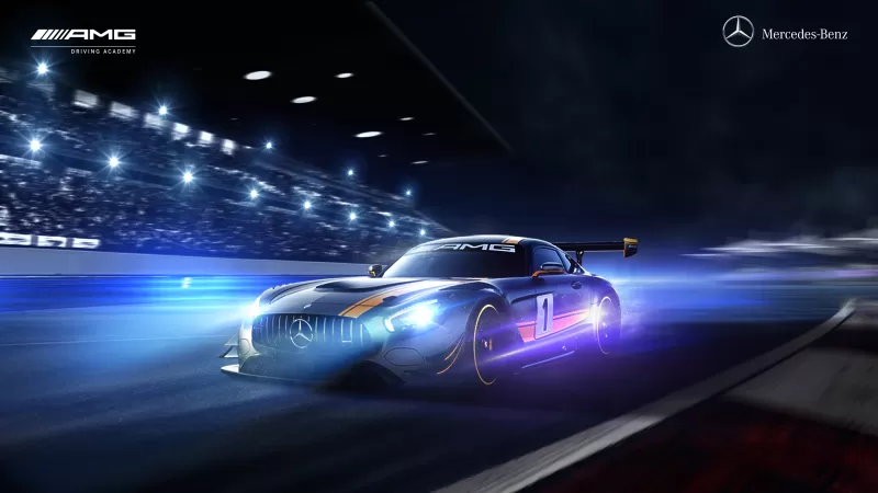 Mercedes-AMG GT R, Night, Racing track