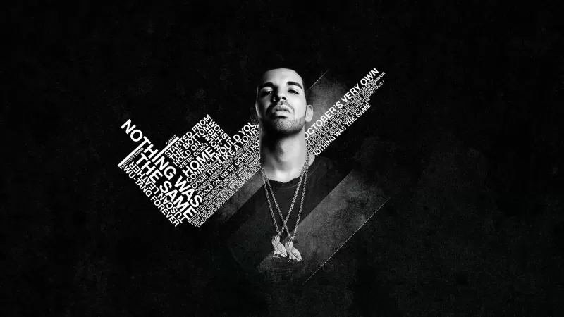Drake HD, Dark background, Monochrome