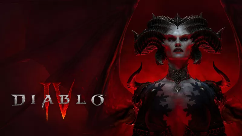 Lilith, Diablo IV, 2023 Games, Diablo 4, Red background