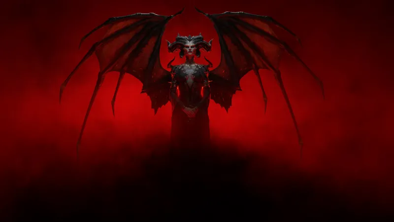 Lilith, Diablo 4, 5K, 8K, 2023 Games, Diablo IV, Red background