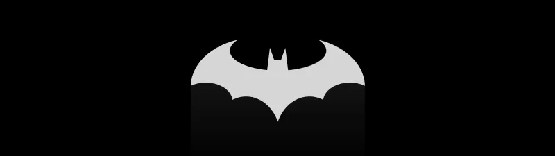 Batman sign, Black background, DC Superheroes, AMOLED, 5K, 8K, 10K