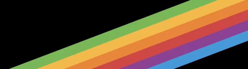 Stripes, Multicolor, Ribbon, Black background, iOS 11, Stock
