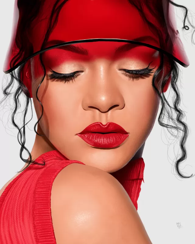 Rihanna 2K, Fan art, Portrait