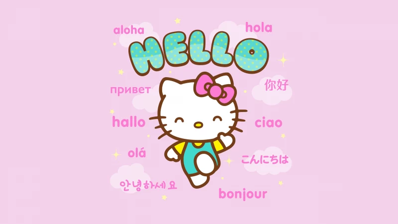 Hello Kitty 5K, Pink background