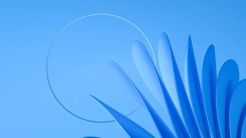 Blue background, Glass, Abstract background, Surreal, 5K