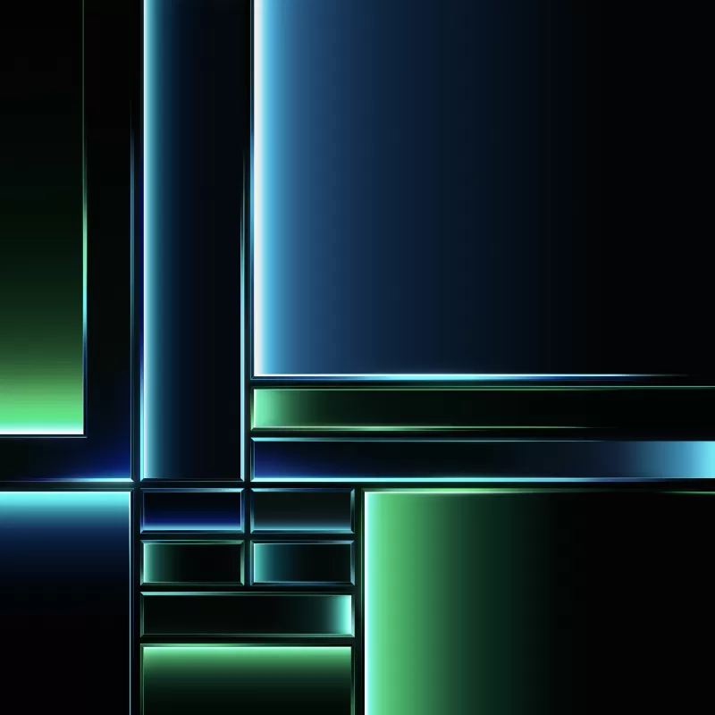 Grid, Green background, MacBook Pro M2, Stock, 5K, Dark theme