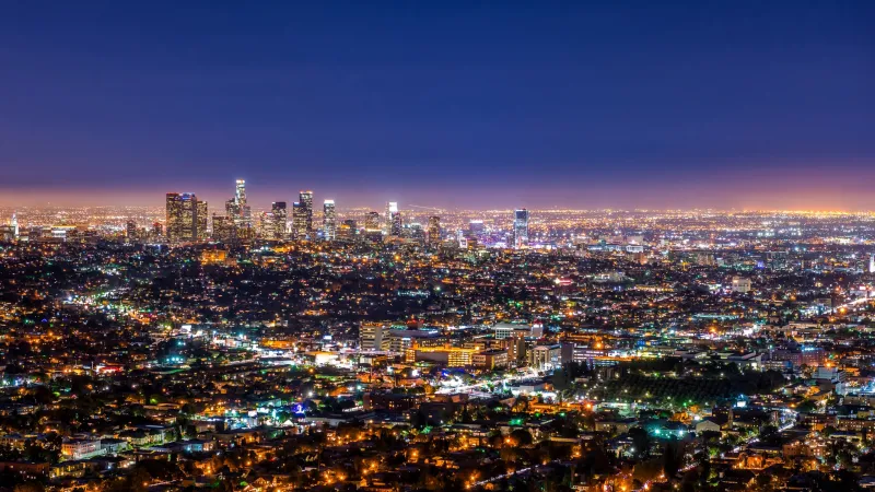 Los Angeles City 2K, Cityscape, Night City