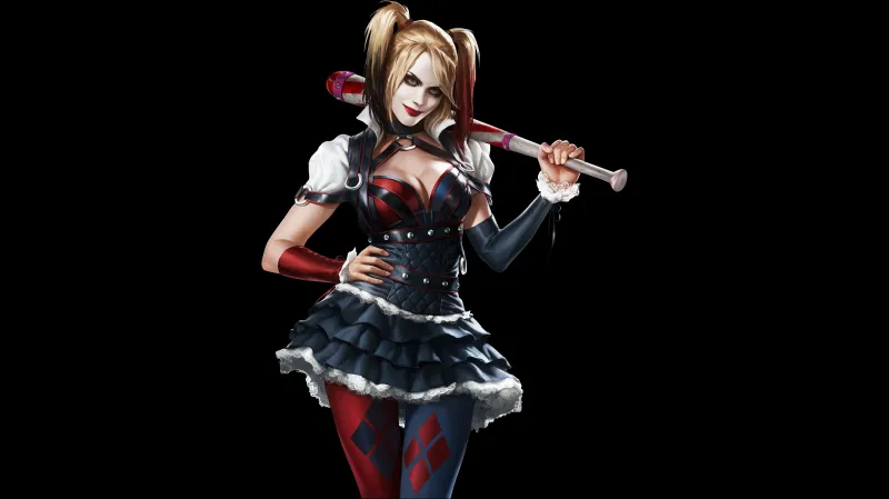 Harley Quinn 5K, DC Comics, Black background