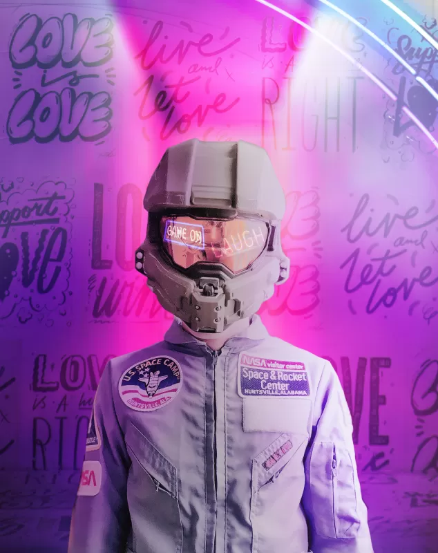 Astronaut, NASA, Space suit, Neon, Pink