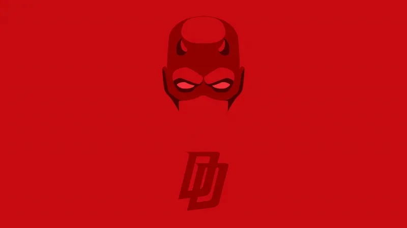 Daredevil 4K, Minimal, Red background, Marvel Superheroes