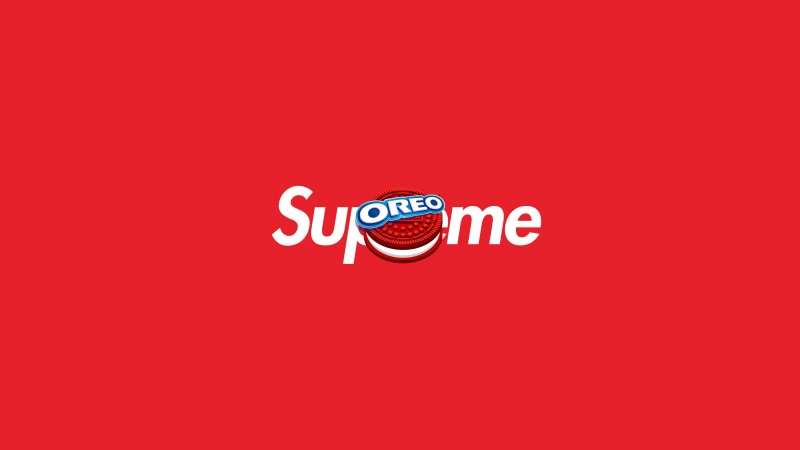 Cookies, Supreme, Oreo, Red background