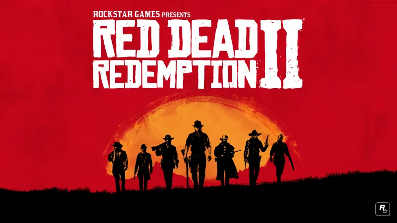 Red Dead Redemption 2, Rockstar Games, Red background, PC Games, PlayStation 4, Xbox One