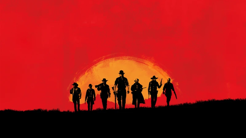 Red Dead Redemption 2, PC Games, PlayStation 4, Xbox One, Rockstar Games, Red background