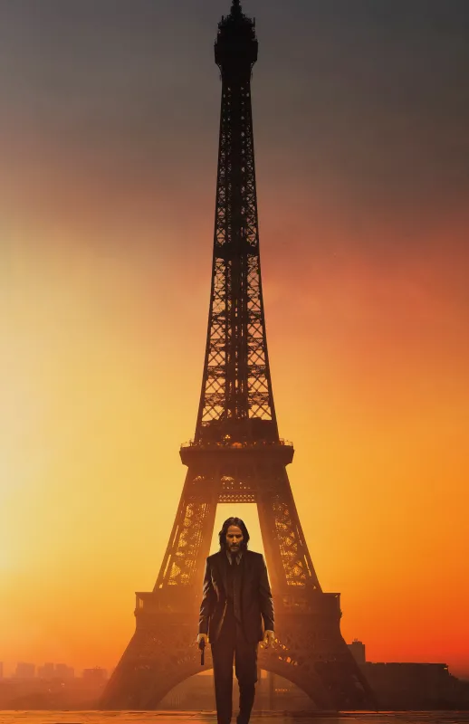 John Wick: Chapter 4, Keanu Reeves as John Wick, John Wick 4, 2023 Movies, Eiffel Tower
