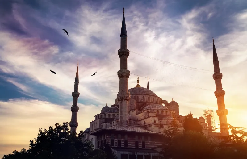 Blue Mosque, Sultan Ahmed Mosque, Istanbul, Turkey, Ancient architecture