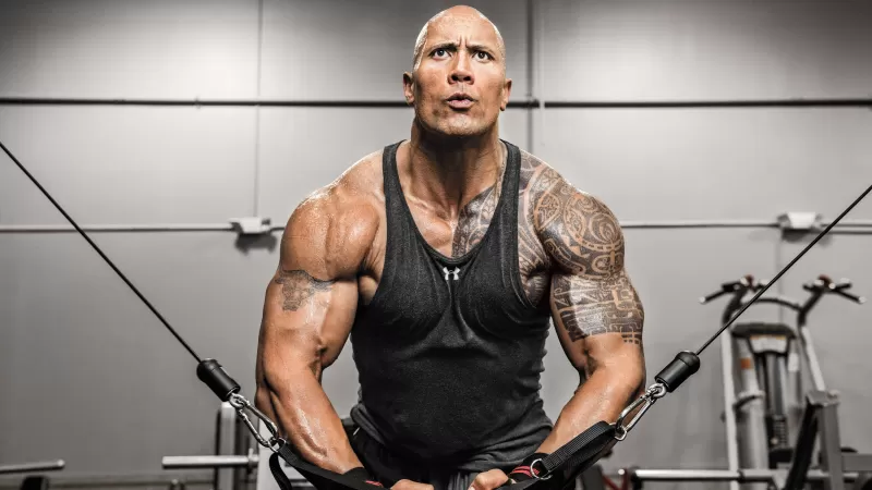 Dwayne Johnson, Weightlifting, Workout, Gym, 5K, 8K