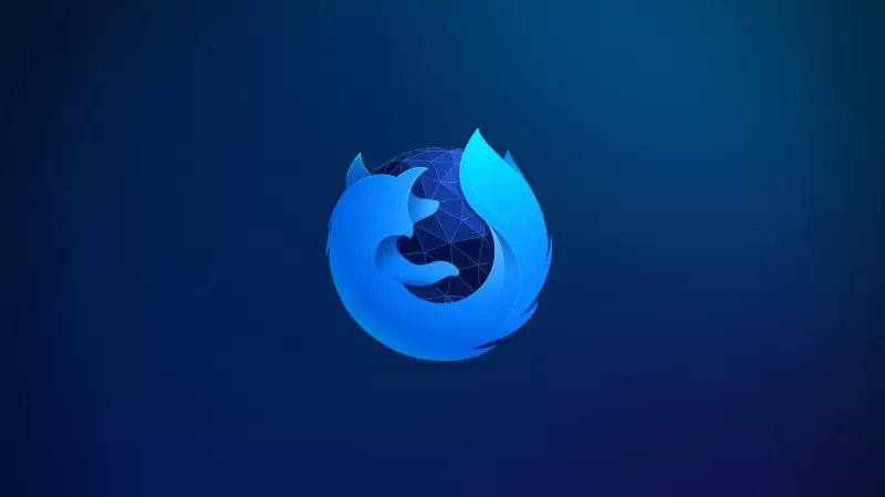 Firefox, Blue background, 5K, 8K