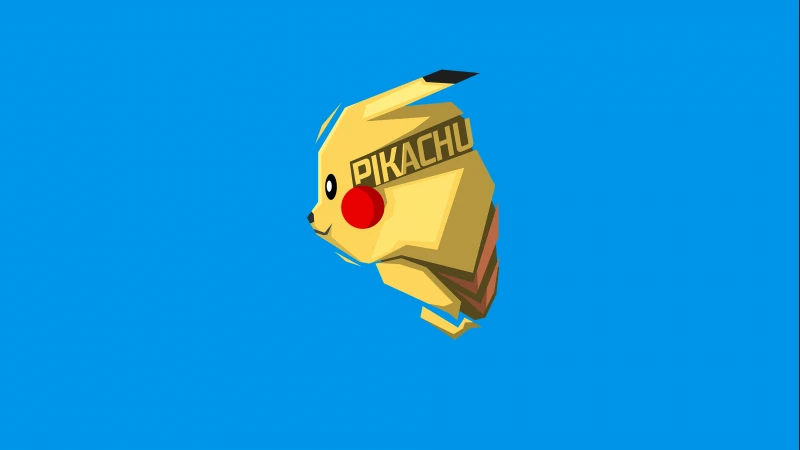 Pikachu 8K, Blue background