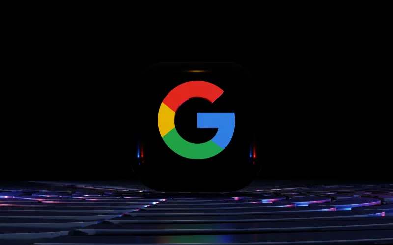 Google logo, Dark background, 5K, 8K