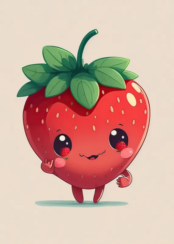 Cute Strawberry, iPhone wallpaper