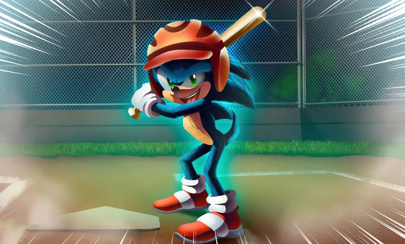 Sonic 2K wallpaper, Baseball