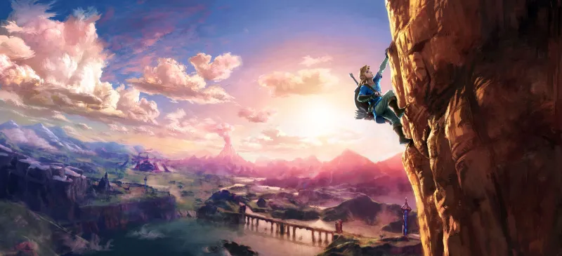 Link, The Legend of Zelda: Breath of the Wild, Nintendo Switch, Hyrule, 5K, 8K