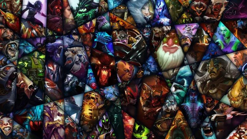 Dota 2 All characters, 4K background