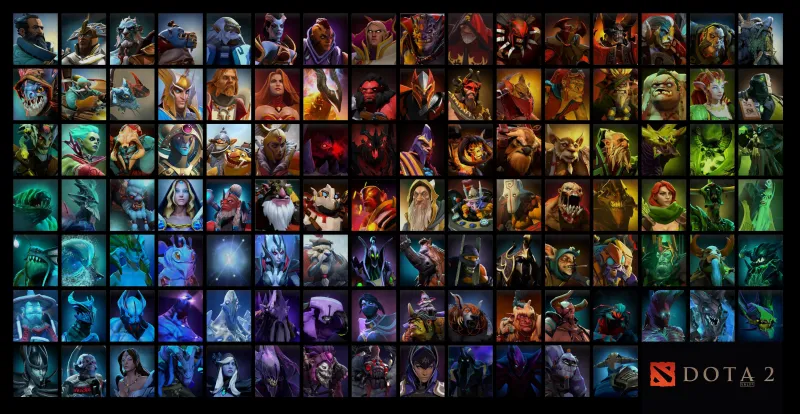 Dota 2 All characters, 4K wallpaper