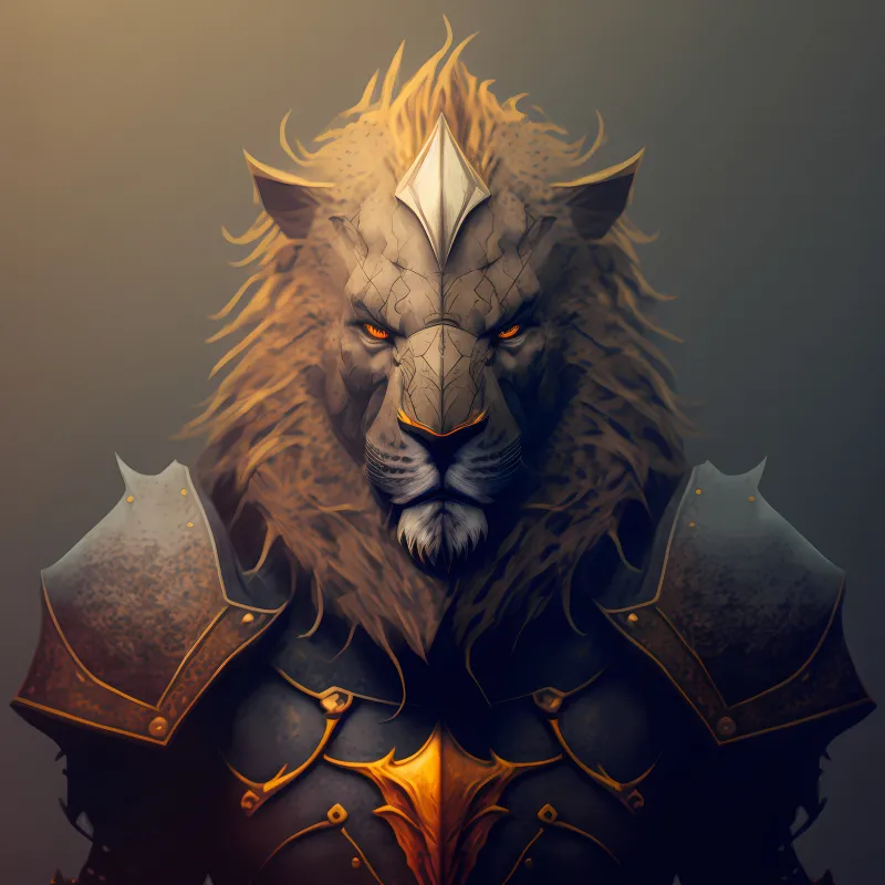 Lion, 4K AI Wallpaper