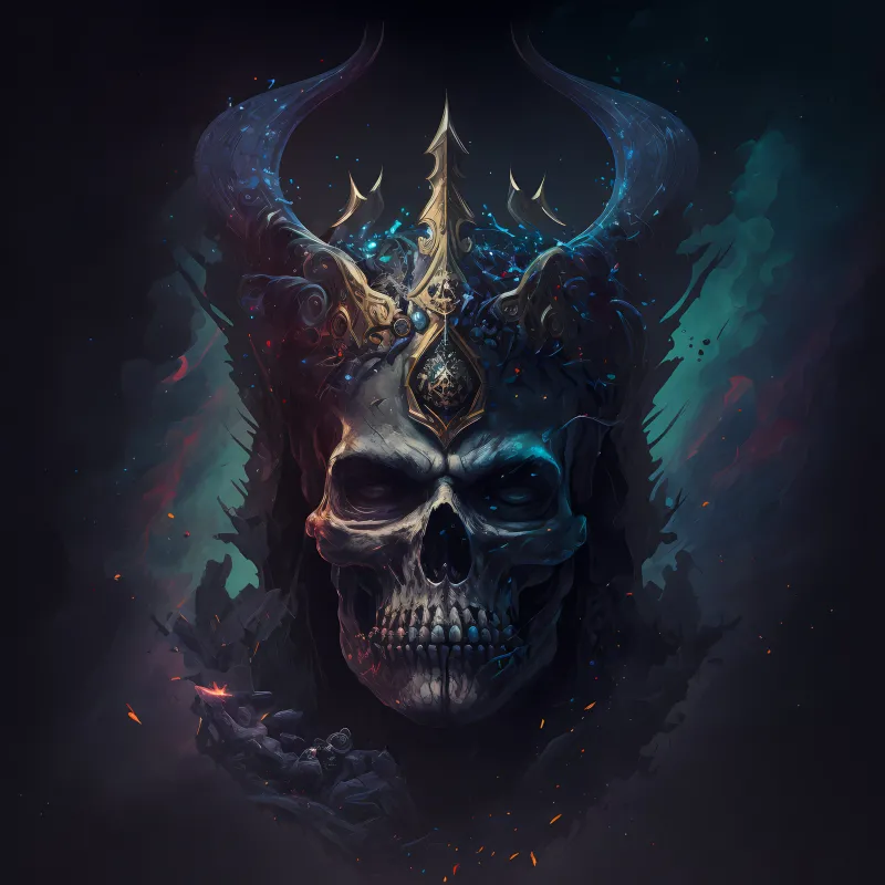 Skull, AI generated wallpaper